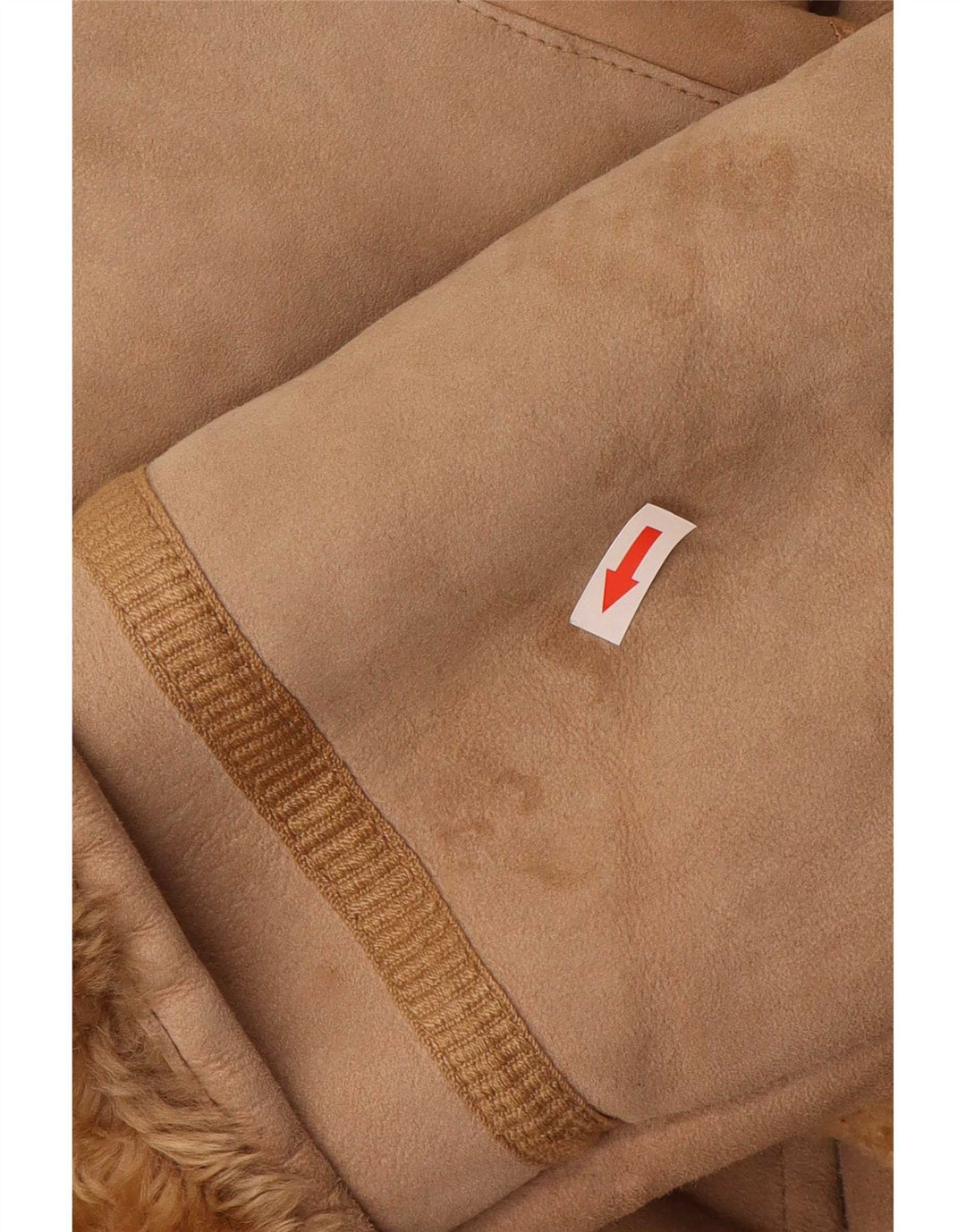 Vintage Γυναικείο Παλτό Shearling IT 44 Medium Beige Leather