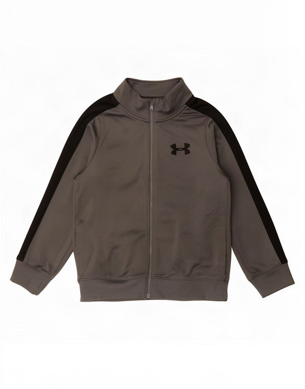 Under Armour Boys αθλητική φόρμα Top Jacket 7-8 Years Small Grey Colourblock