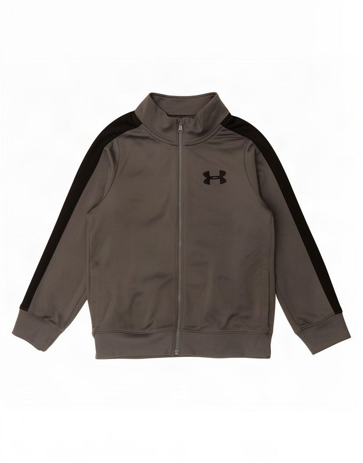 Under Armour Boys αθλητική φόρμα Top Jacket 7-8 Years Small Grey Colourblock