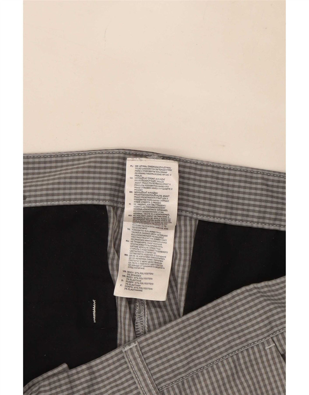 Ανδρικό ίσιο παντελόνι Chino Adidas W32 L30 Grey Gingham Polyester