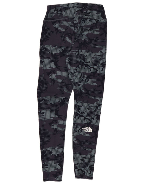 Το γυναικείο κολάν North Face UK 12 Medium Navy Blue από βαμβακερό καμουφλάζ