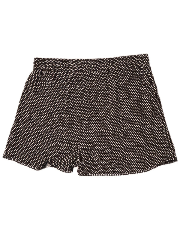 Marks & Spencer Womens Chino Shorts UK 14 Large W34 Black Spotted