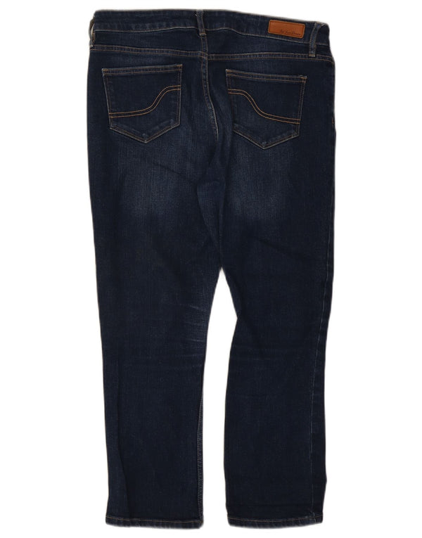 Fat Face Γυναικείο Cropped Jeans UK 12 Medium W30 L23 Navy Blue Cotton