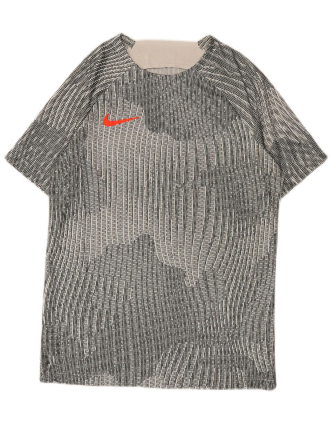 Ανδρικό T-Shirt Nike Top από μεσαίο γκρι ριγέ πολυεστέρα