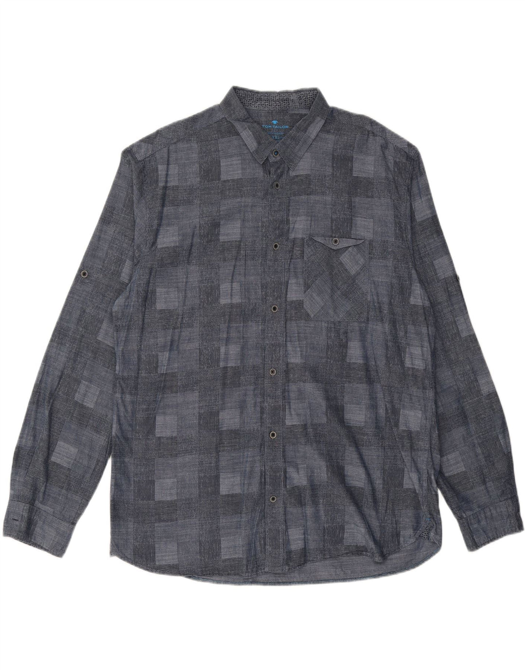 TOM TAILOR Ανδρικό πουκάμισο 2XL Navy Blue Geometric