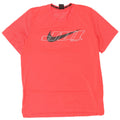 Ανδρικό T-Shirt Nike με γραφικά Dri Fit, τοπ μεγάλο κόκκινο πολυεστέρα