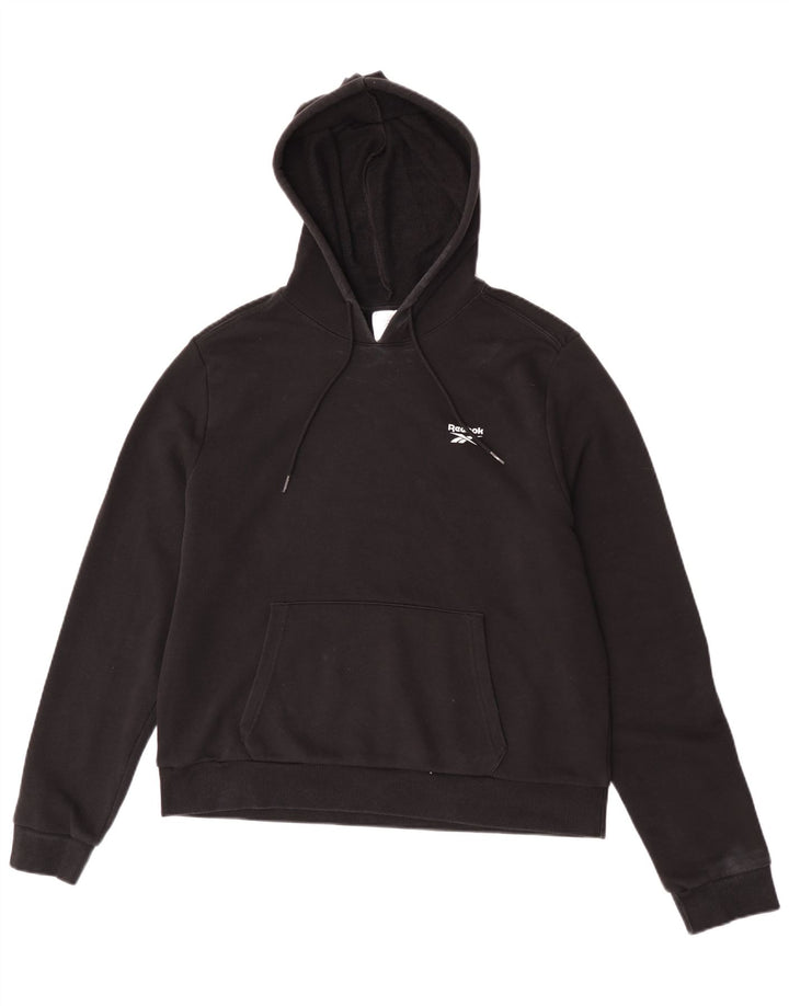Ανδρικό Reebok Hoodie Jumper Μεγάλο Μαύρο Βαμβακερό