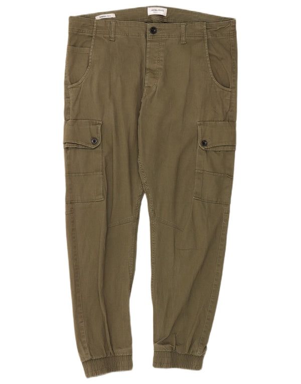 Jack & Jones Ανδρικό Paul Tapered Cargo Παντελόνι W36 L28 Χακί Βαμβακερό