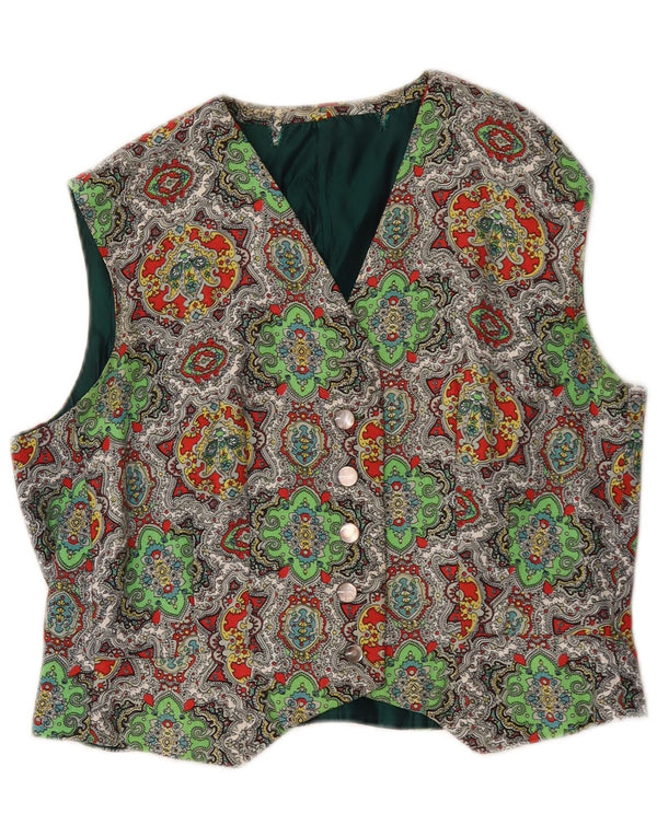 Vintage γυναικείο γιλέκο UK 16 Large πολύχρωμο Paisley