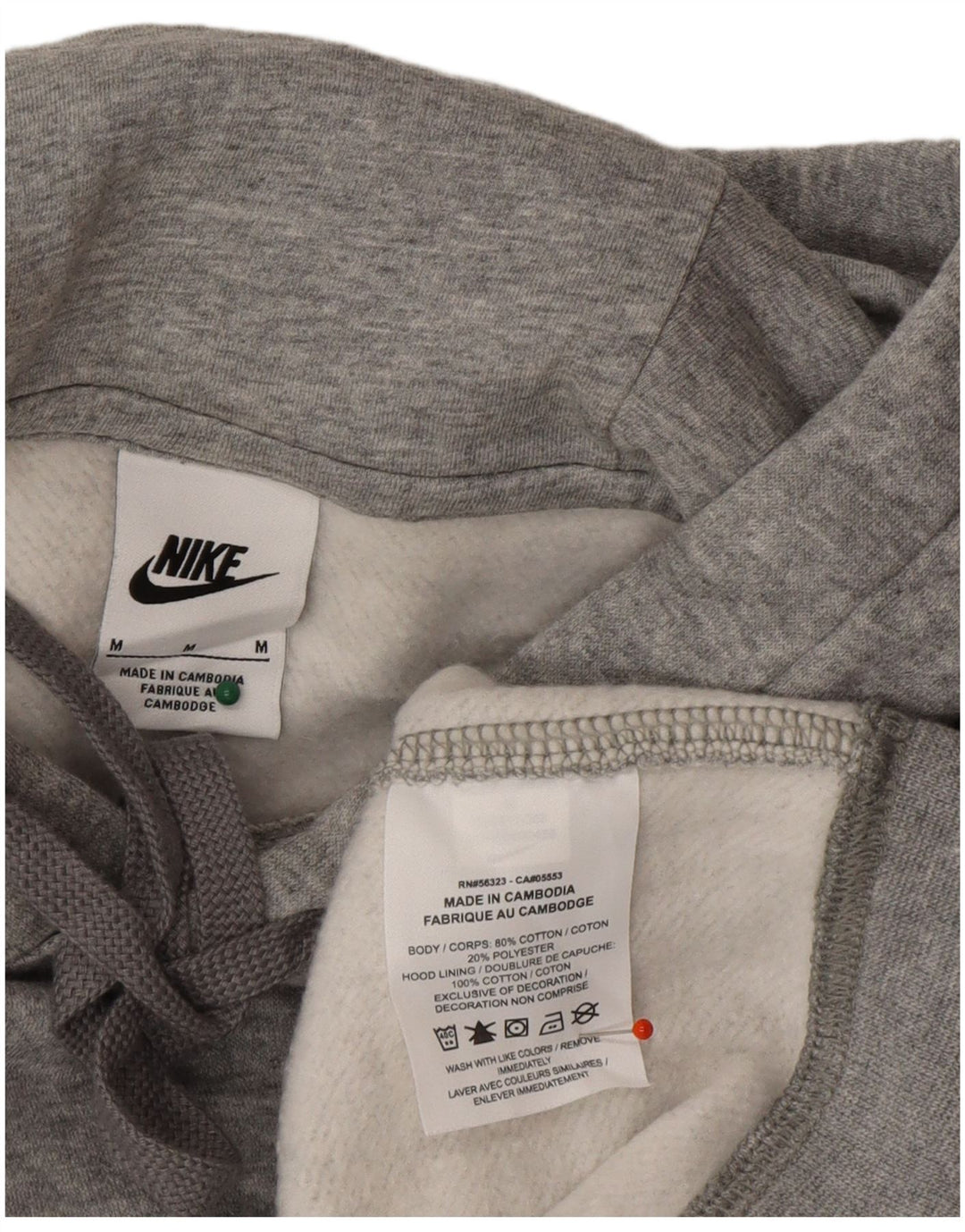 NIKE Mens Hope Softball Graphic Hoodie Jumper Medium Grey Cotton