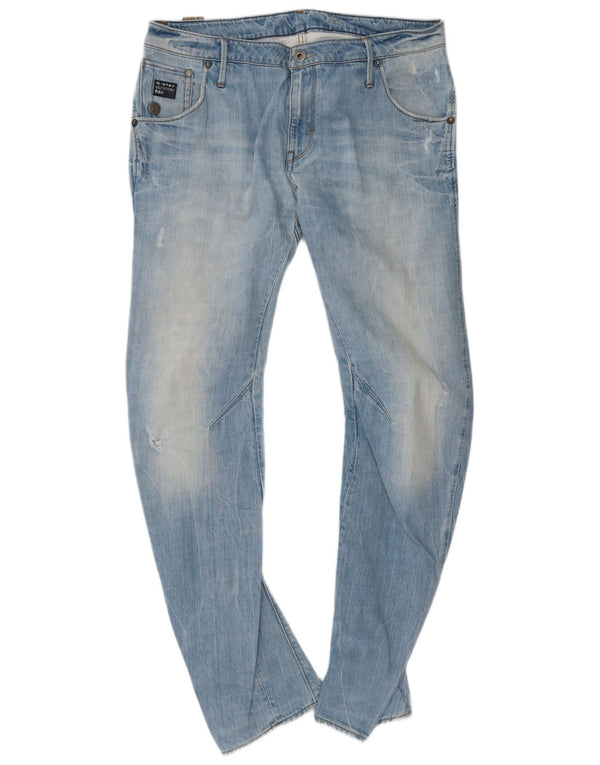 G-Star Mens Distressed Banana Slim Jeans W36 L34 Μπλε βαμβακερό