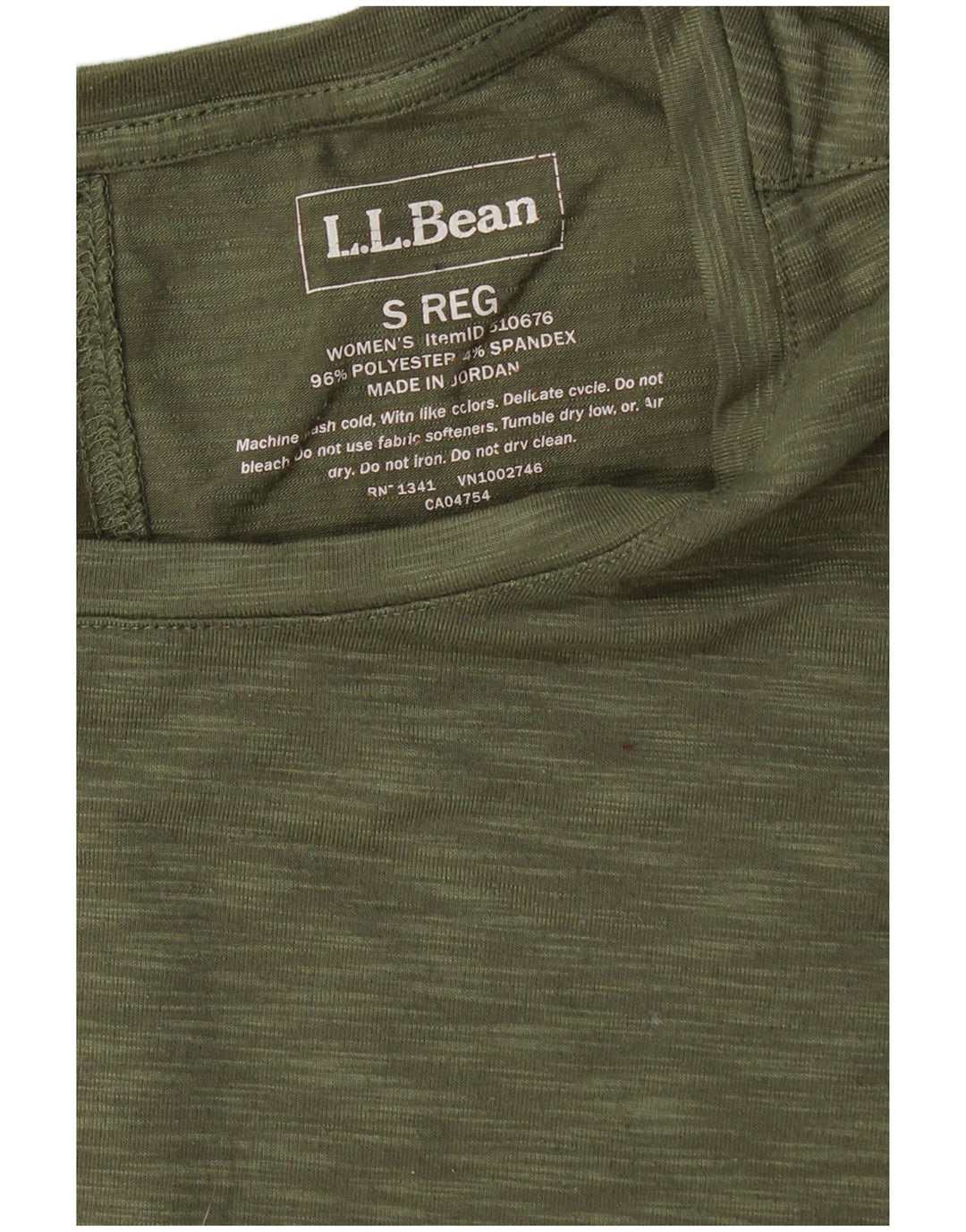 L.L.BEAN Γυναικείο T-Shirt Top 10 Small Khaki Flecked Polyester
