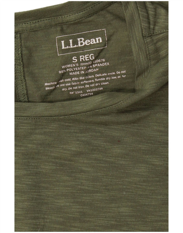L.L.BEAN Γυναικείο T-Shirt Top 10 Small Khaki Flecked Polyester
