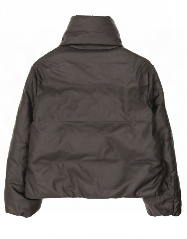 Zara Γυναικείο Crop Oversized Jacket UK 6 XS Μαύρο Πολυεστέρας