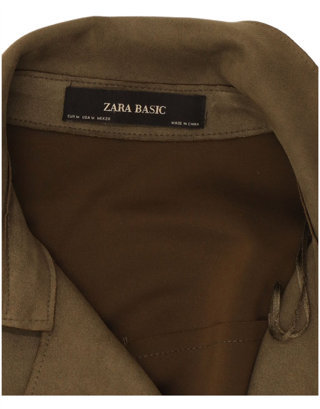 ZARA Γυναικεία Καστόρι Καμπαρντίνα UK 14 Medium Khaki