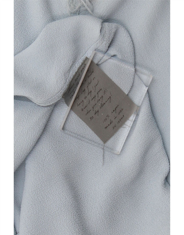VINTAGE Γυναικείο κοντομάνικο Maxi Φόρεμα UK 12 Medium Blue