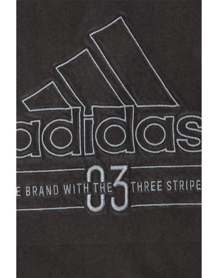 Ανδρικό γραφικό μπλουζάκι ADIDAS Top Large Μαύρο