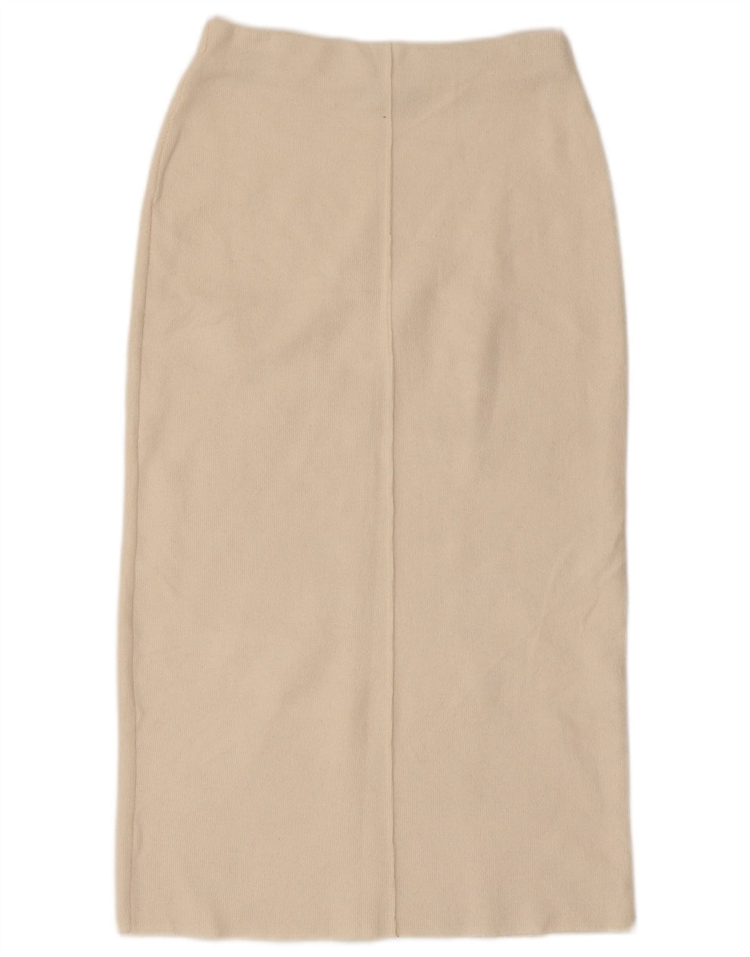 Zara Γυναικεία Πλεκτή Μίντι Φούστα Small W26 Off White