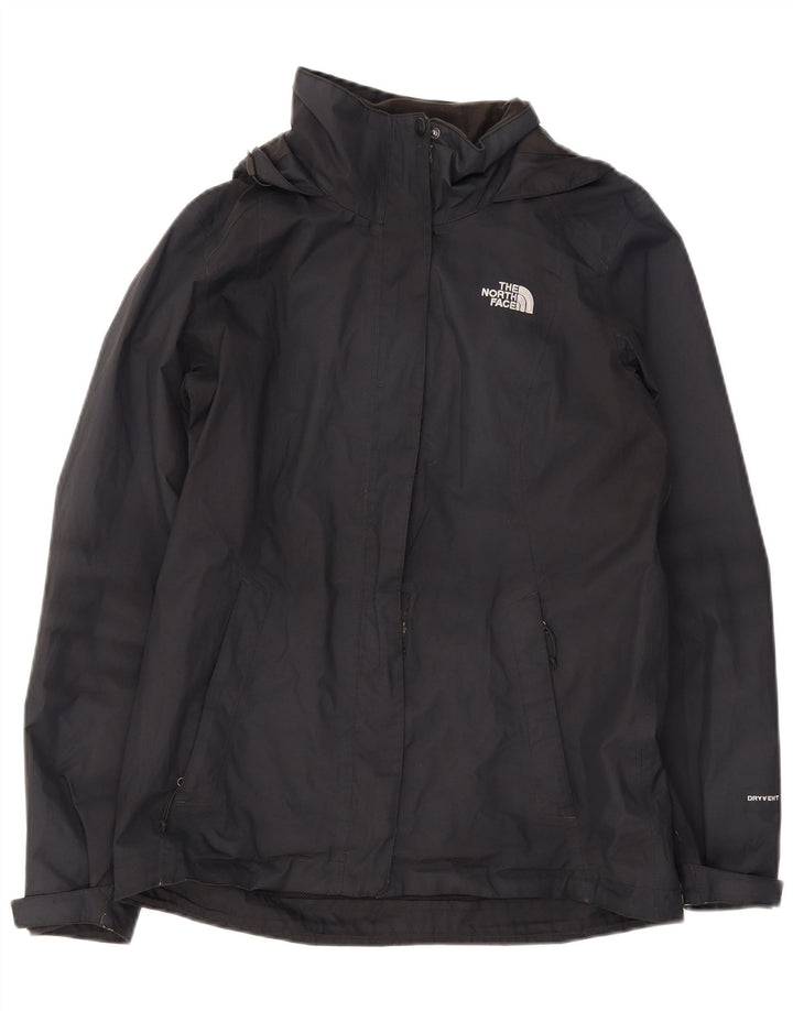The North Face γυναικείο μπουφάν βροχής με κουκούλα UK 14 μεσαίο μαύρο πολυεστέρα