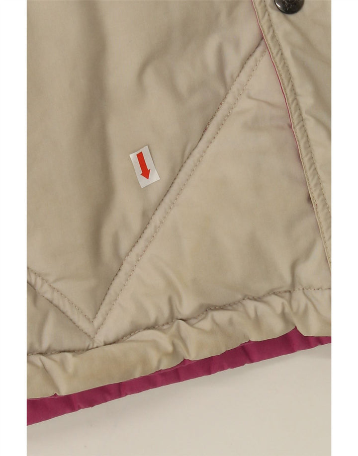 DIADORA Mens Hooded Padded Jacket UK 38 Medium Off White Colourblock Vintage Diadora and Second-Hand Diadora from Messina Hembry 
