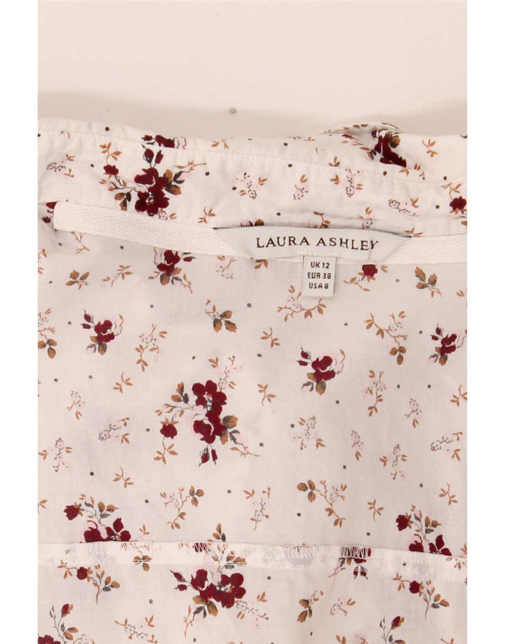 Laura Ashley Γυναικείο πουκάμισο UK 12 Medium White Floral