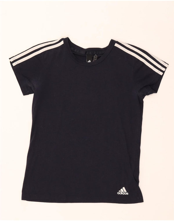 Adidas Γυναικείο T-Shirt Top UK 8/10 Small Navy Blue Polyester
