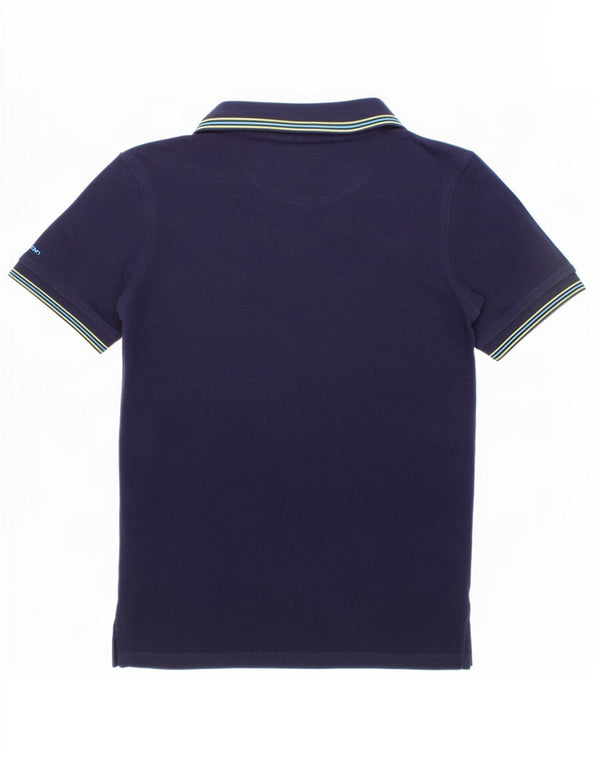 Ted Baker Boys Polo πουκάμισο 6-7 ετών Navy Blue ριγέ βαμβακερό