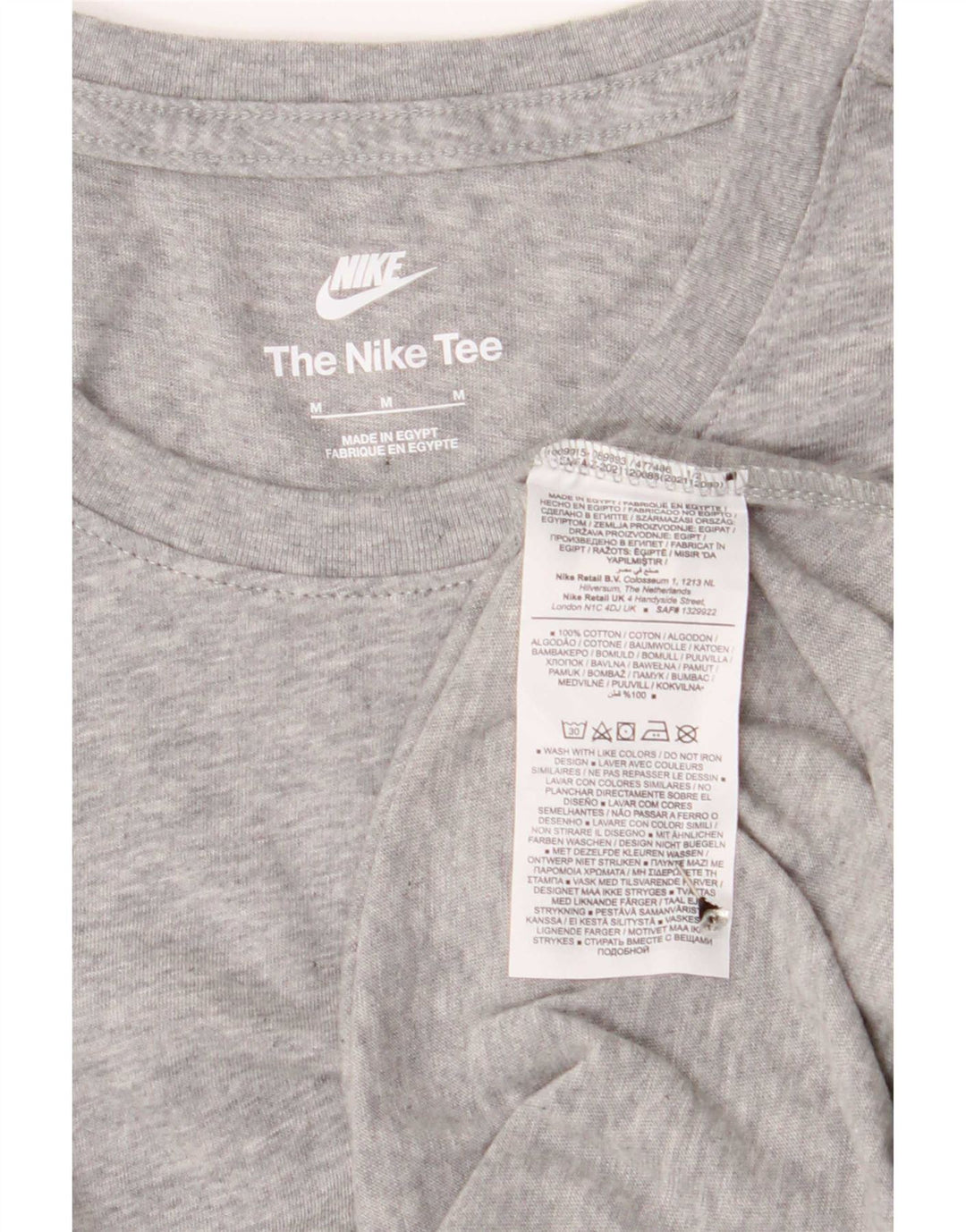 Ανδρικό μπλουζάκι Nike, μεσαίο βαμβακερό γκρι
