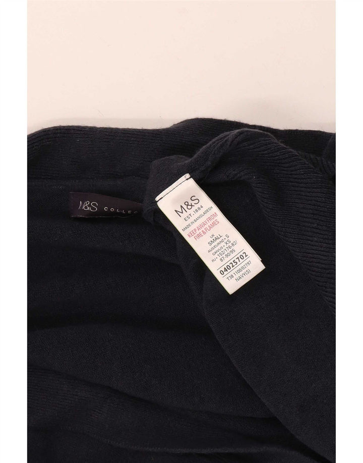 Marks & Spencer Γυναικεία ανοιχτή ζακέτα πουλόβερ Μικρό Navy Blue Ακρυλικό