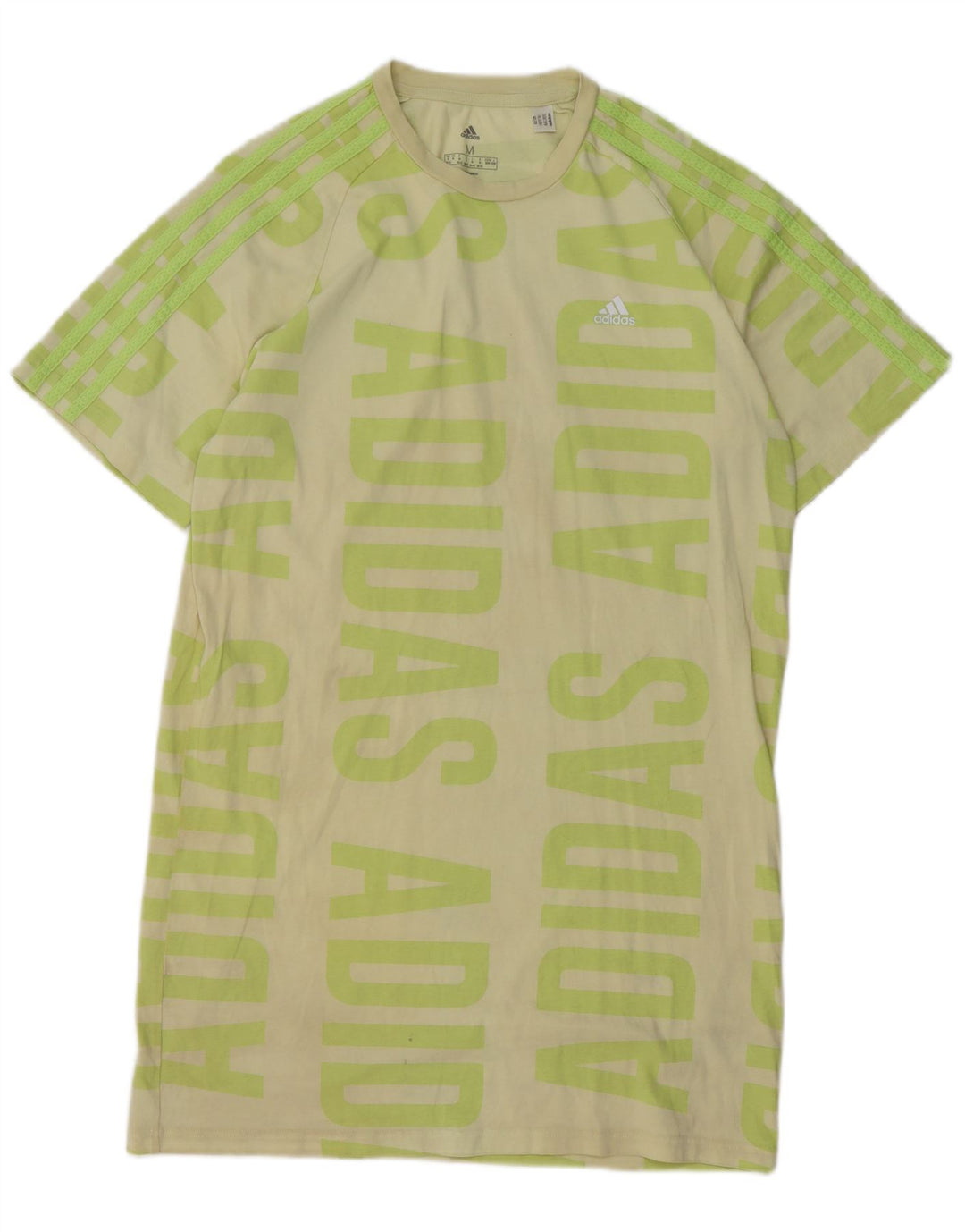 Γυναικείο γραφικό μπλουζάκι ADIDAS UK 12/14 μεσαίο πράσινο βαμβακερό