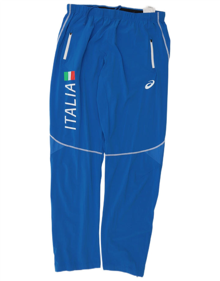 Παντελόνι αθλητικής φόρμας Asics Mens Italia Graphic XL Blue Polyester
