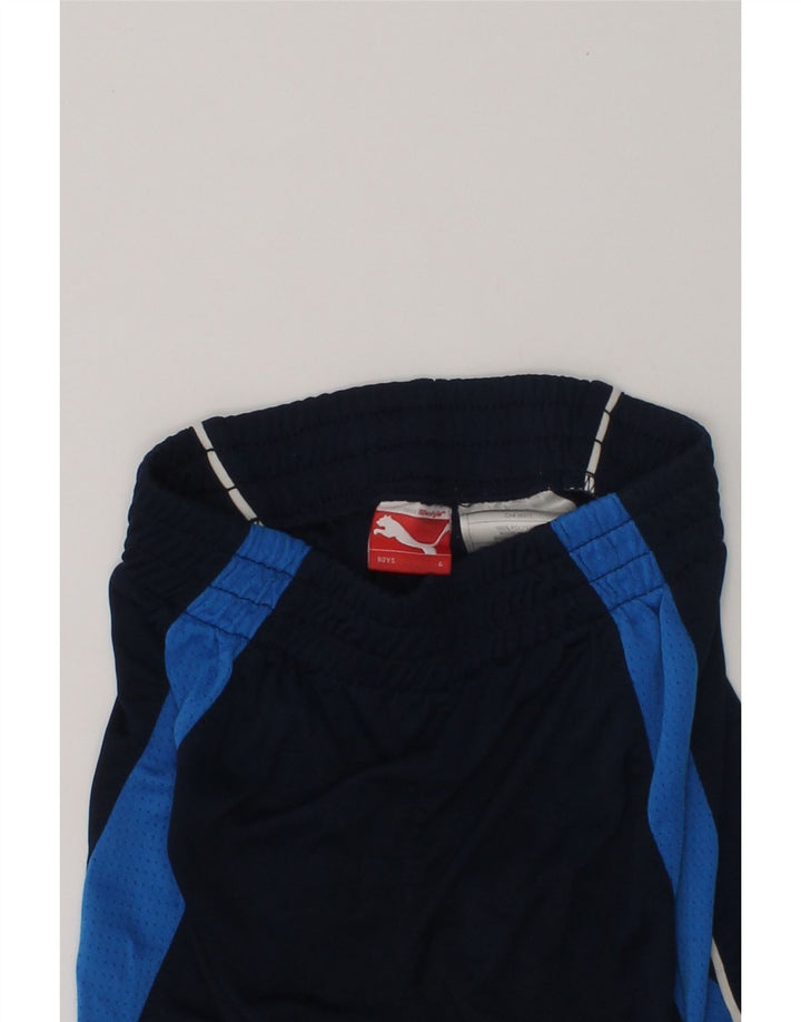 PUMA Boys Sport Shorts 5-6 Years Navy Blue Polyester | Vintage Puma | Thrift | Second-Hand Puma | Used Clothing | Messina Hembry 