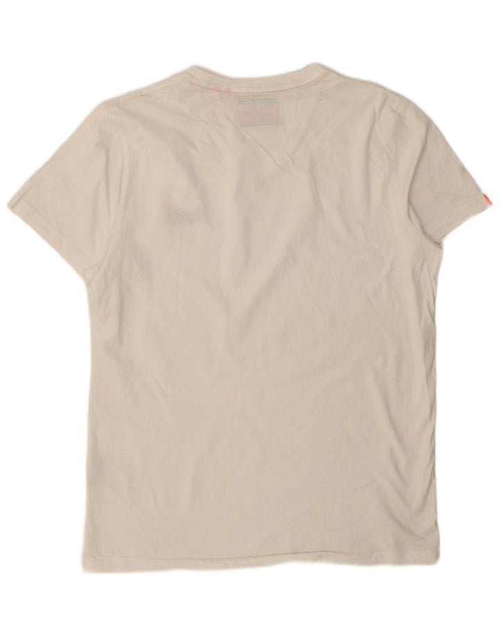Superdry Ανδρικό T-Shirt Top XL Λευκό βαμβακερό
