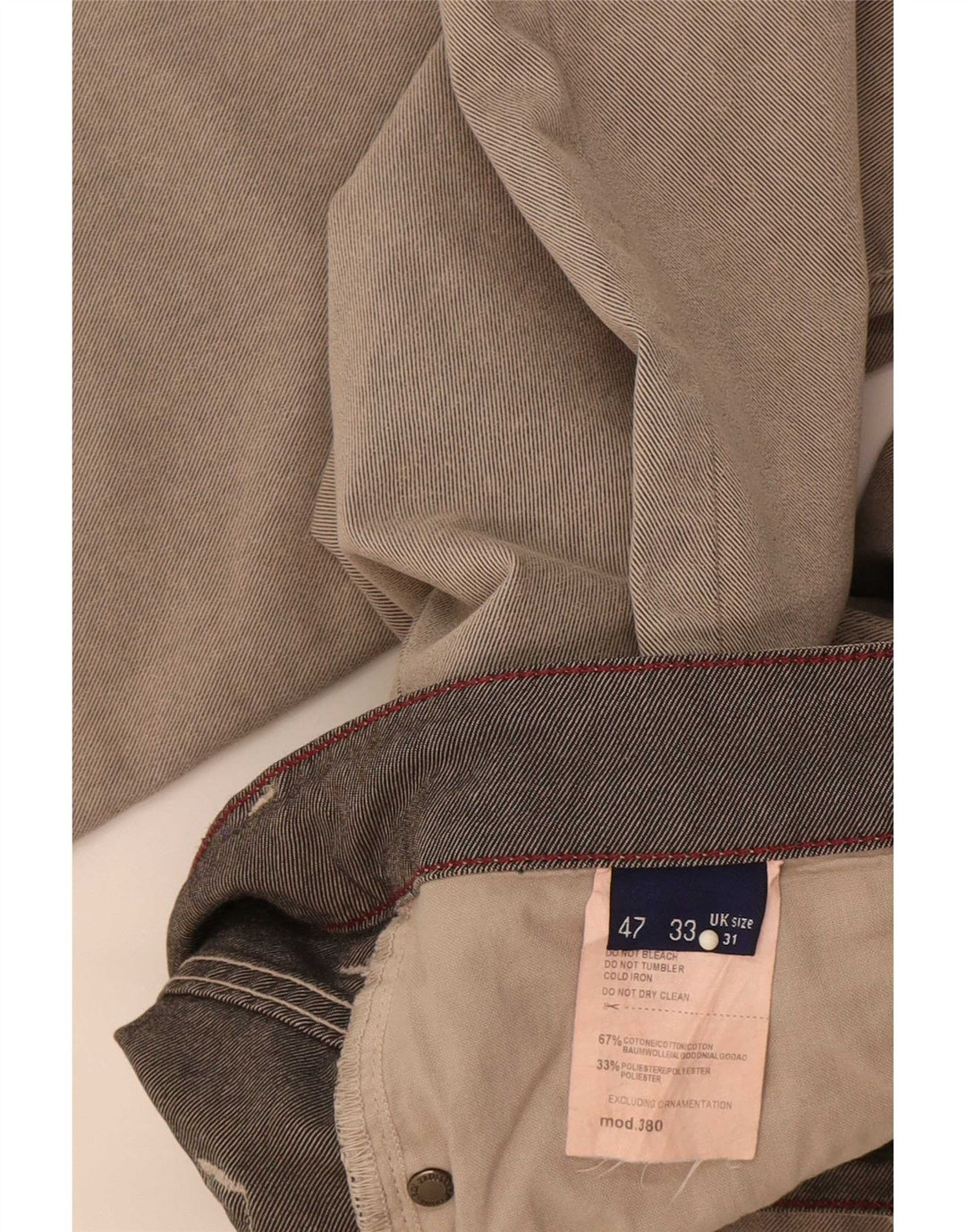 Ανδρικό τζιν Trussardi ίσιο W31 L33 Γκρι βαμβακερό