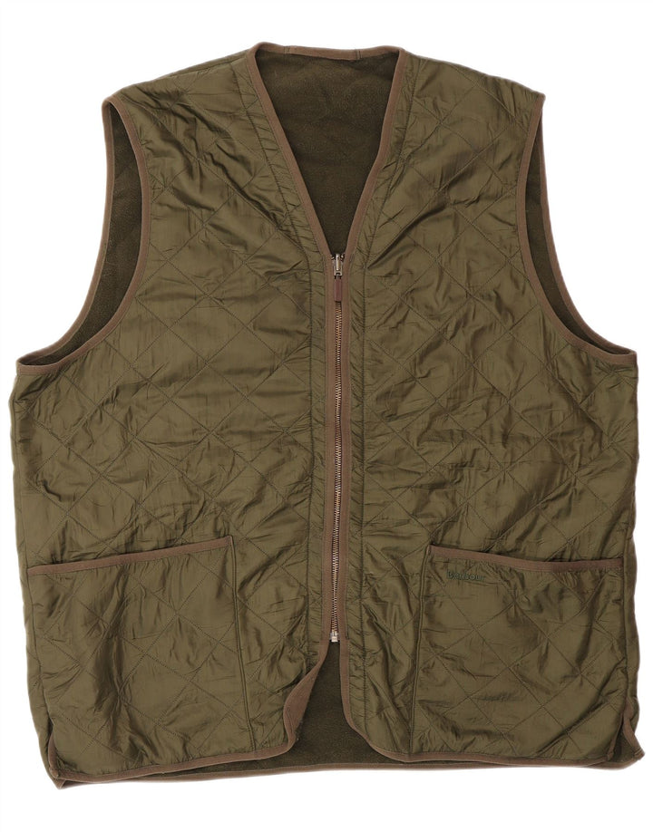 BARBOUR Ανδρικό καπιτονέ Gilet UK 42 XL Πράσινο Πολυαμίδιο