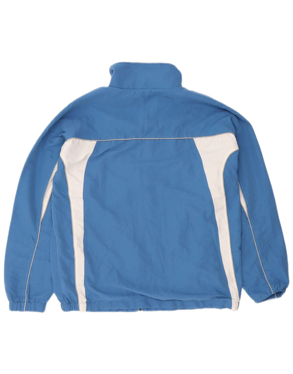 Asics Mens Graphic Tracksuit Top Jacket Medium Blue Colourblock Polyester