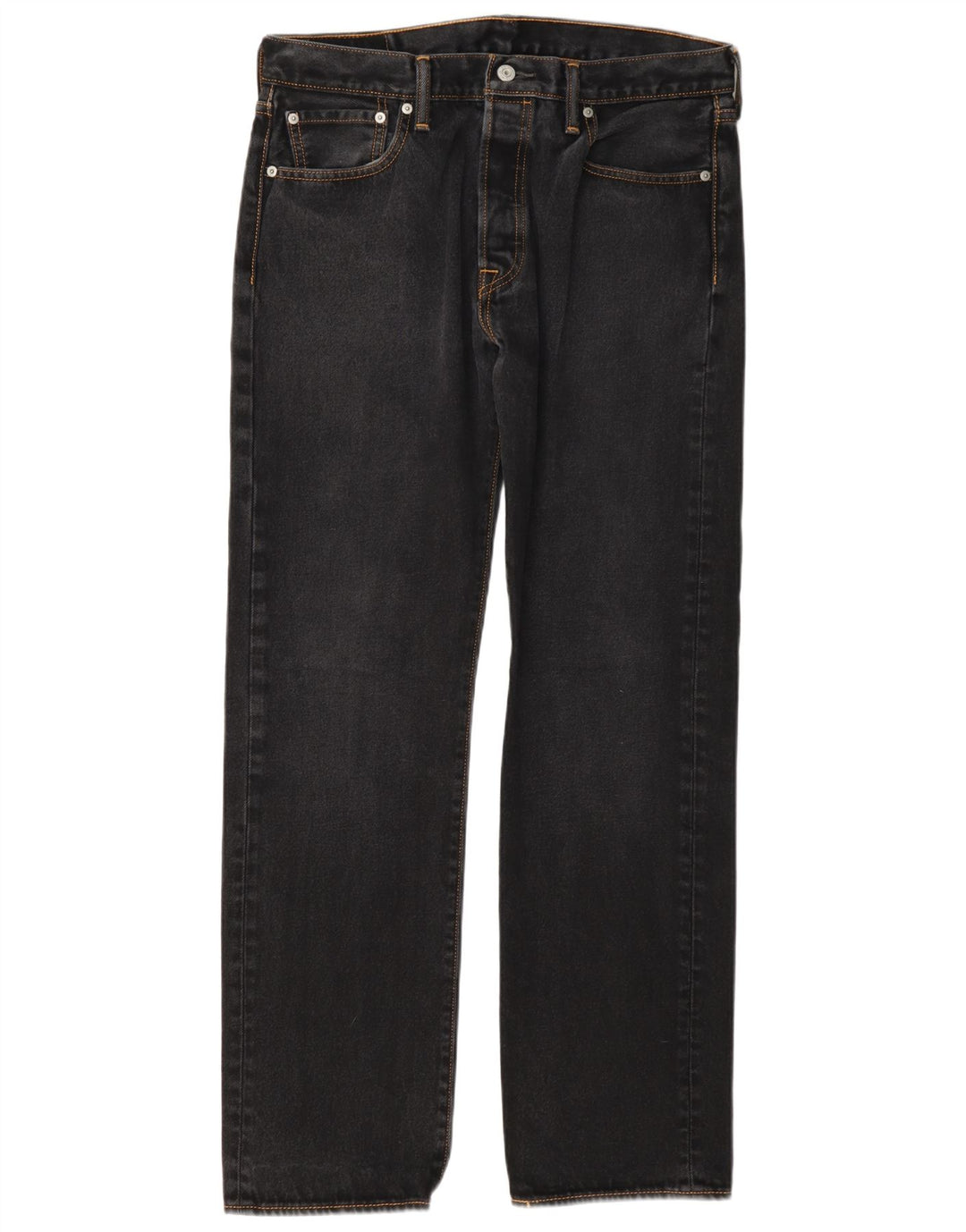 Levi's Mens 501 Straight Jeans 34 L34 Γκρι βαμβακερό