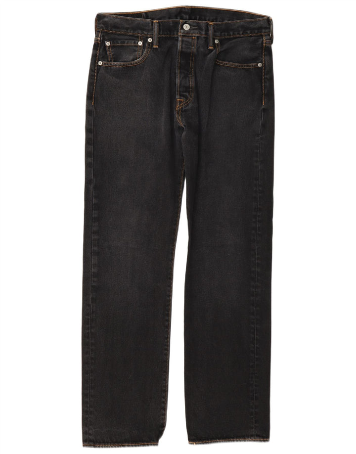 Levi's Mens 501 Straight Jeans 34 L34 Γκρι βαμβακερό