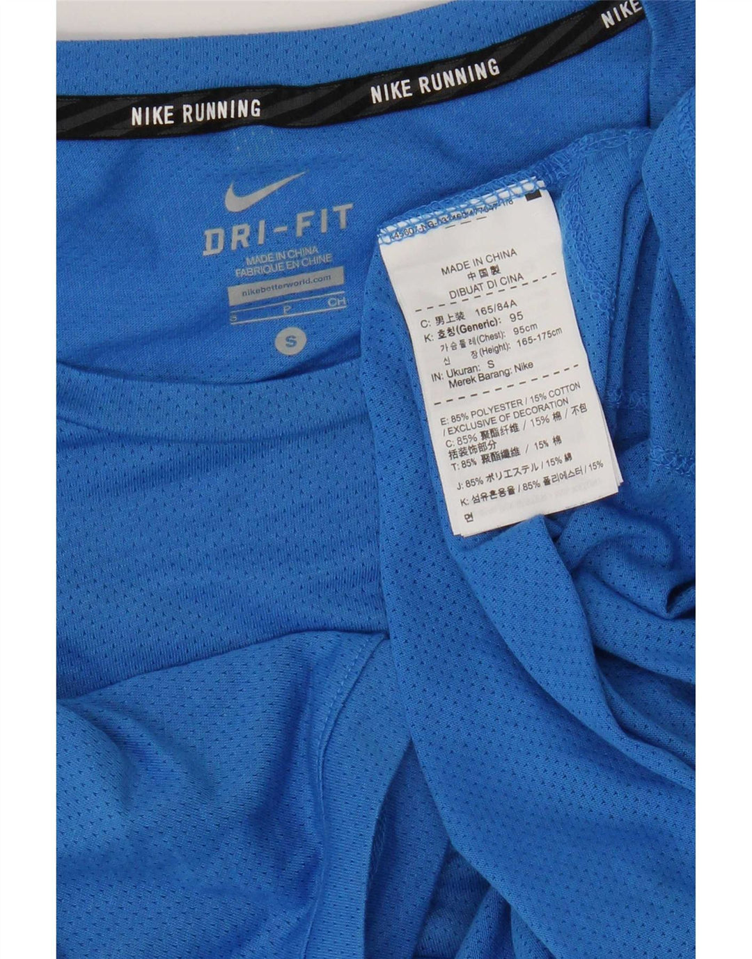 Ανδρικό μπλουζάκι Nike Dri Fit Μπλουζάκι από μικρό μπλε πολυεστέρα
