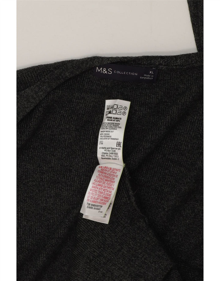 Marks & Spencer Γυναικείο πουλόβερ Longline Cardigan UK 18 XL Grey