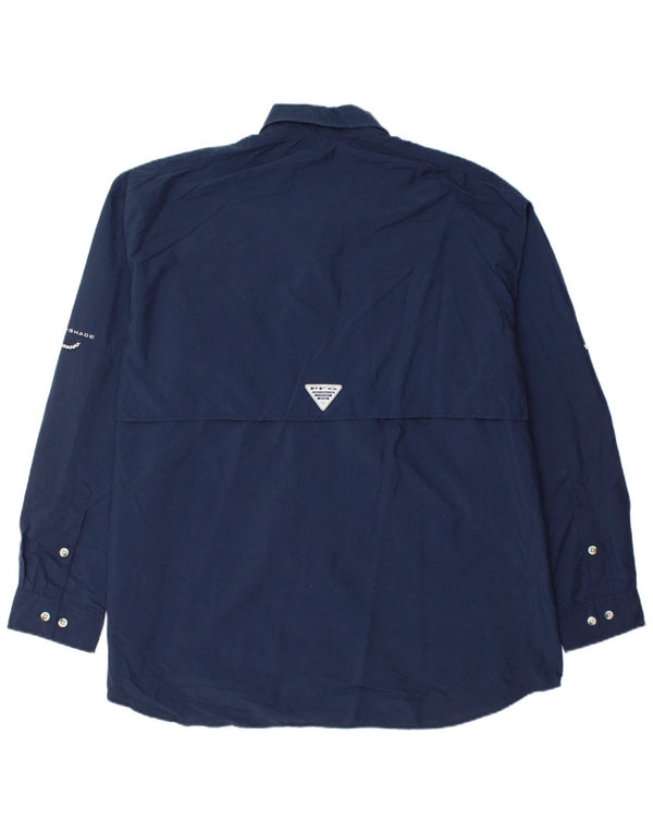 Ανδρικό πουκάμισο Columbia XL Navy Blue Nylon