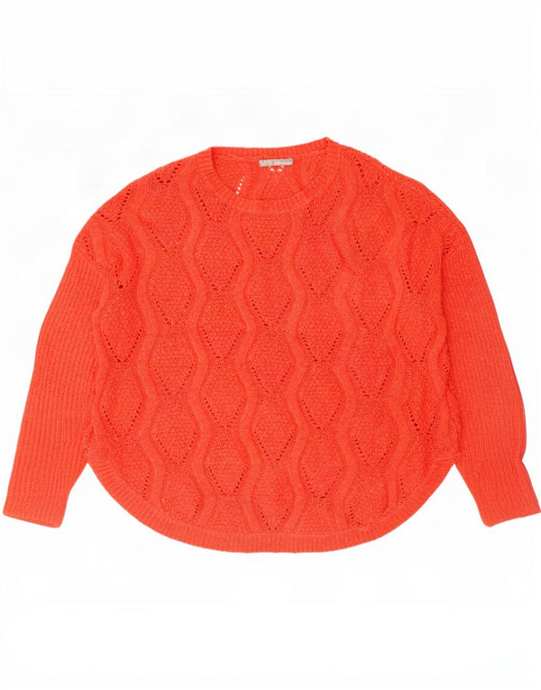 Marks & Spencer Γυναικείο πουλόβερ με λαιμόκοψη UK 14 Medium Orange