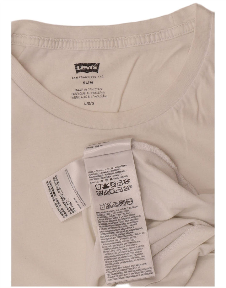 Ανδρικό T-Shirt Levi's Top μεγάλο λευκό βαμβακερό