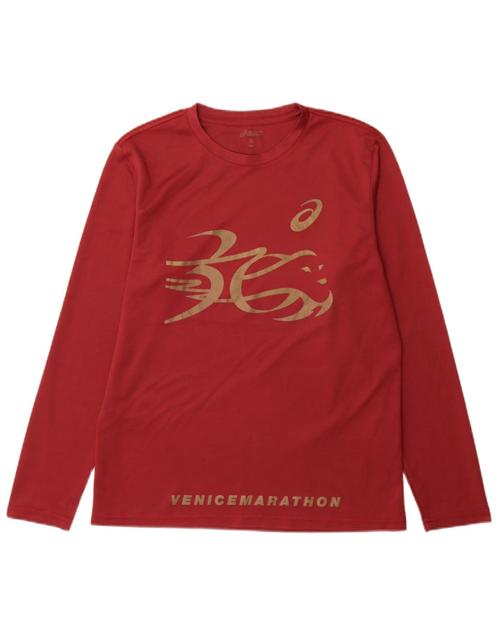 Asics Mens Venice Marathon Graphic Top Μακρυμάνικο Μικρό Κόκκινο