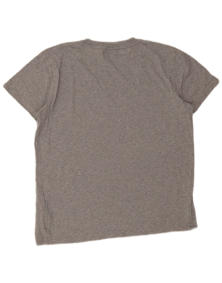 Ανδρικό γραφικό T-Shirt Gant Top Larg γκρι βαμβακερό