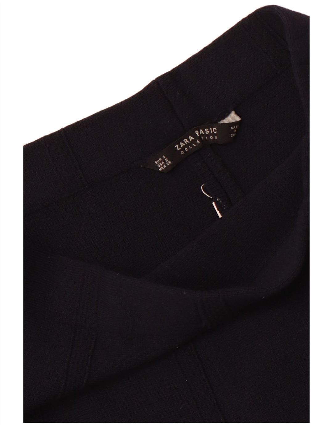 Zara Γυναικεία Πλεκτή Φούστα Α-Line UK 6 Small W26 Navy Blue