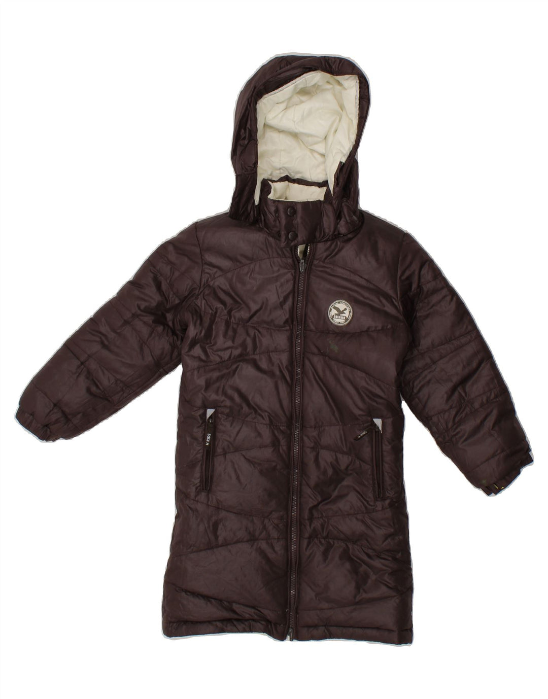 SALEWA Girls Hooded Reversible Padded Coat 3-4 Years White Polyamide Vintage SALEWA and Second-Hand SALEWA from Messina Hembry 