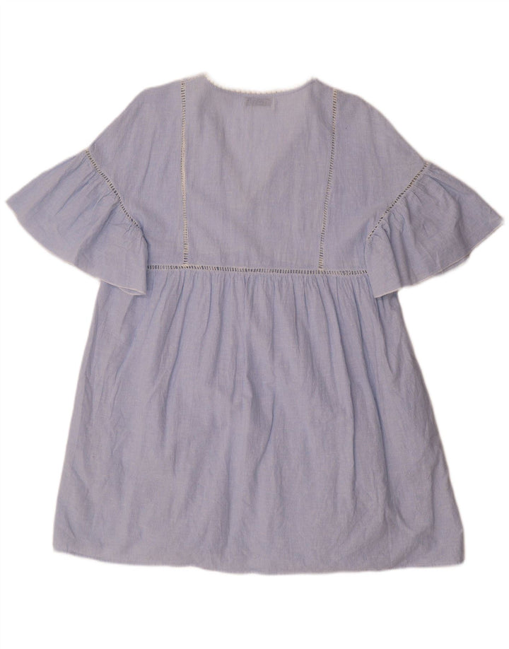 Γυναικείο φόρεμα ZARA Shift UK 14 Medium Blue Pinstripe