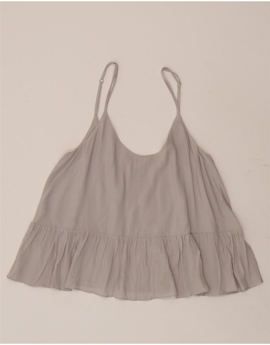Topshop Womens Cami Top UK 10 Small Grey Viscose