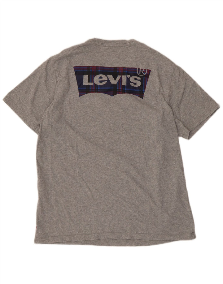 Ανδρικό γραφικό T-Shirt Levi's Top Βαμβακερό με μεσαίο γκρι χρώμα